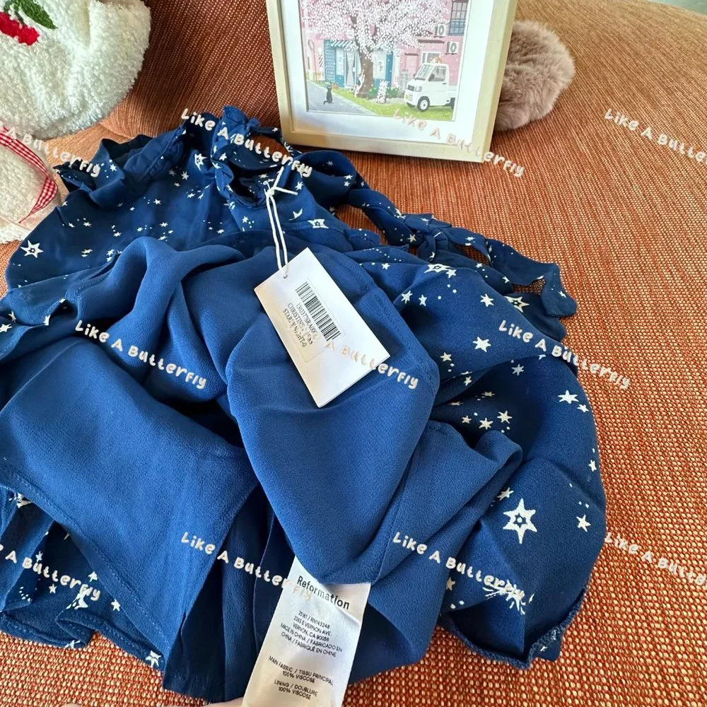 SALE🦋Reformation Christine Dress - Starry Night - Picture 6 of 10
